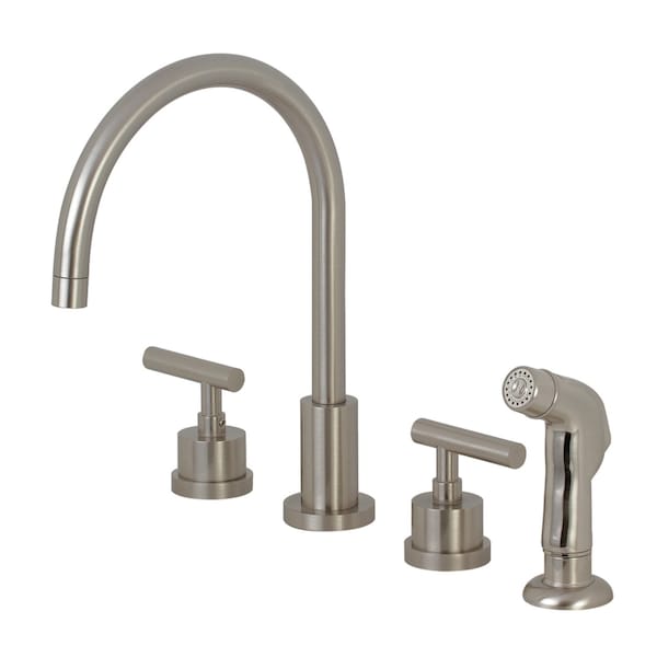 KS8728CML Widespread Kitchen Faucet, Brushed Nickel